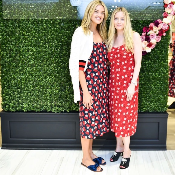 Karl Lagerfeld Rose Pattern Slip Dress - Picture 4 of 8